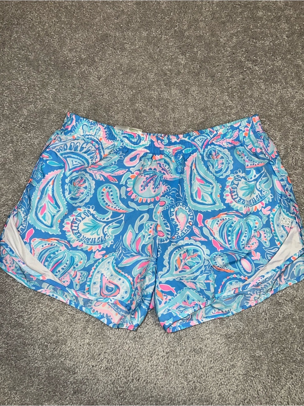 Lilly Pulitzer Blue Paisley Women’s Athletic Shorts